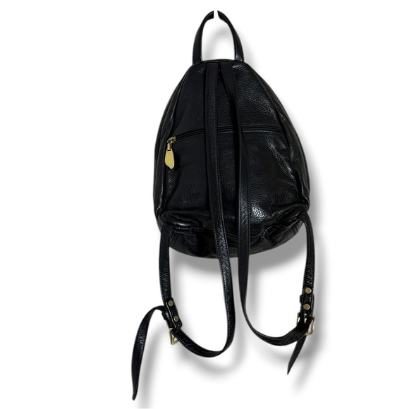 Libaire Vintage Black Pebbled Leather Backpack Made in USA - Picture 12 of 12